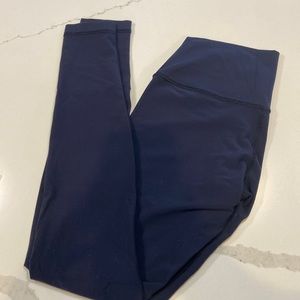 Lululemon Wunder Under Navy Blue Leggings!  Size 8